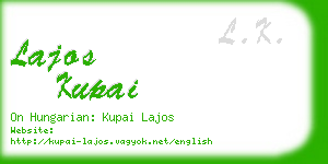 lajos kupai business card